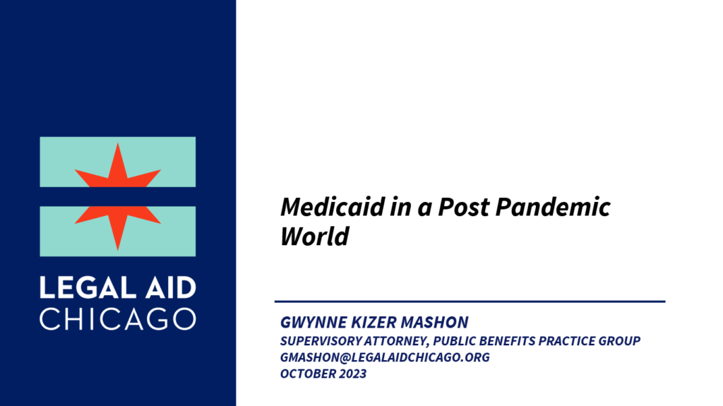 Public Benefits: Training Materials - Legal Aid Chicago